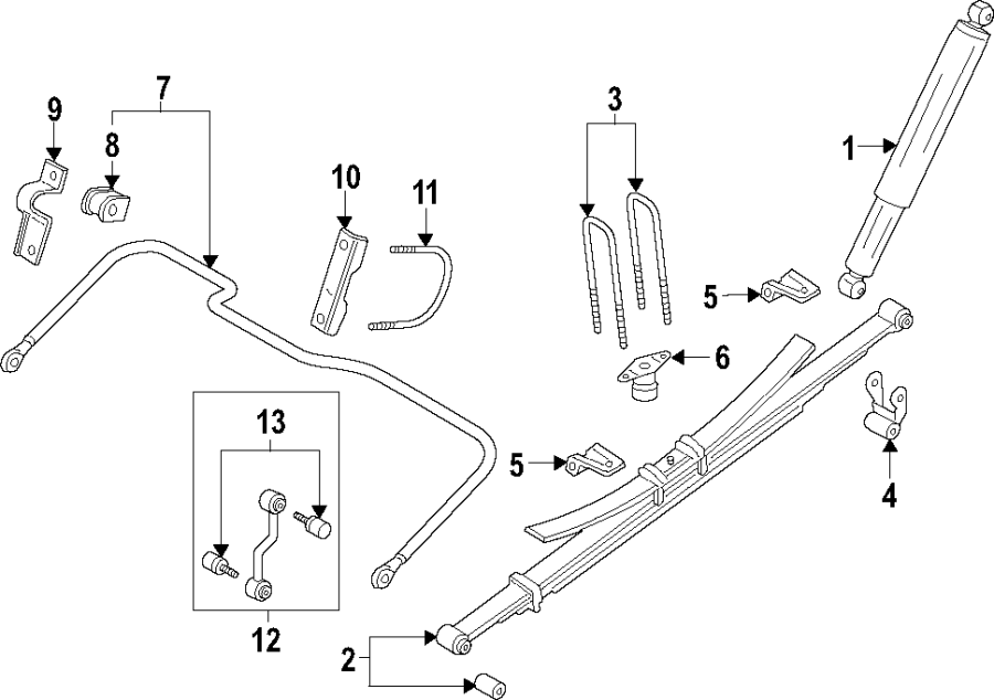 Diagram REAR SUSPENSION. SUSPENSION COMPONENTS. for your 2002 Ford F-150   