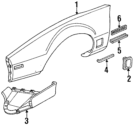Full size assembly image of FENDER & COMPONENTS. (1/1)