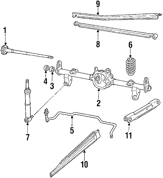 Diagram REAR SUSPENSION. for your 2012 GMC Sierra 2500 HD 6.6L Duramax V8 DIESEL A/T 4WD SLE Crew Cab Pickup Fleetside 