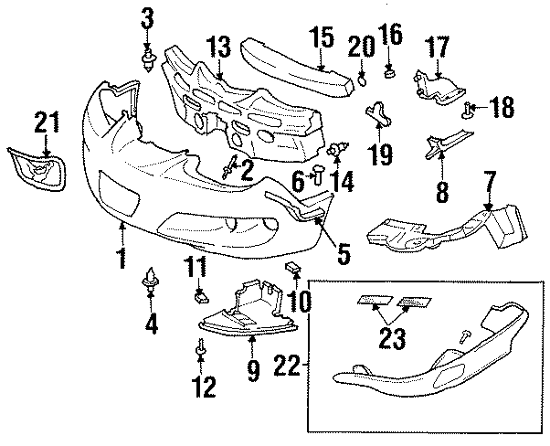 FRONT BUMPER. BUMPER & COMPONENTS. Diagram