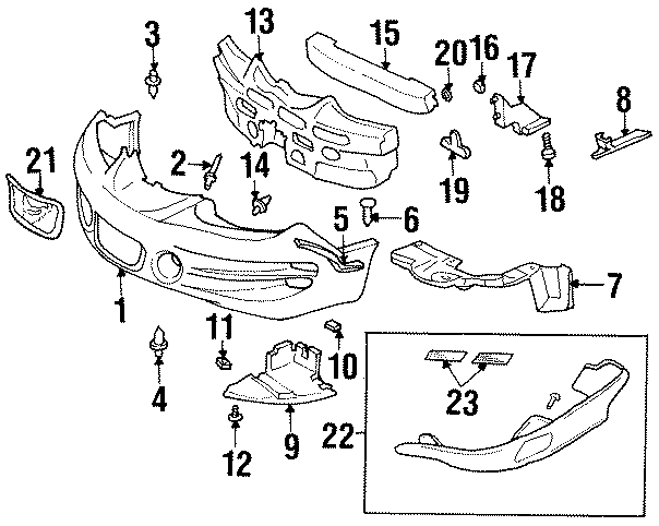 FRONT BUMPER. BUMPER & COMPONENTS. Diagram