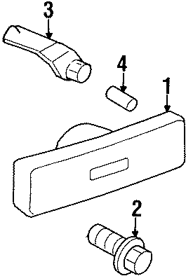 Diagram FRONT LAMPS. SIDE MARKER LAMPS. for your 2005 Chevrolet SSR    