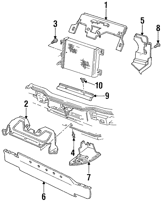 Diagram AIR BAFFLE. for your 2007 Chevrolet Trailblazer   