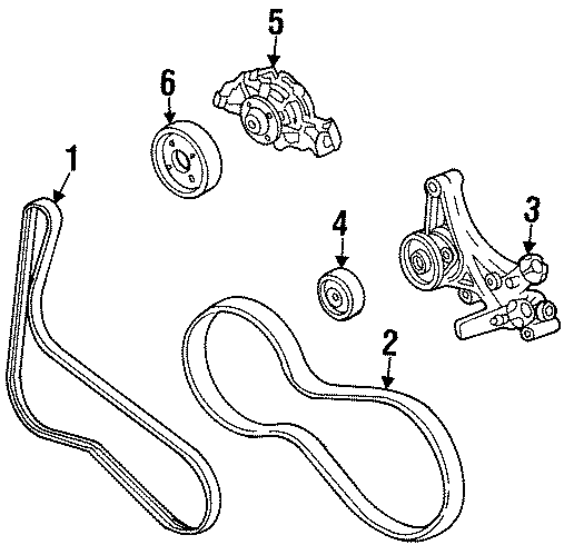 Diagram BELTS & PULLEYS. WATER PUMP. for your 2018 Buick Regal Sportback   