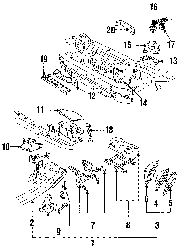 17FRONT LAMPS. HEADLAMP COMPONENTS.https://images.simplepart.com/images/parts/motor/fullsize/FC93160.png