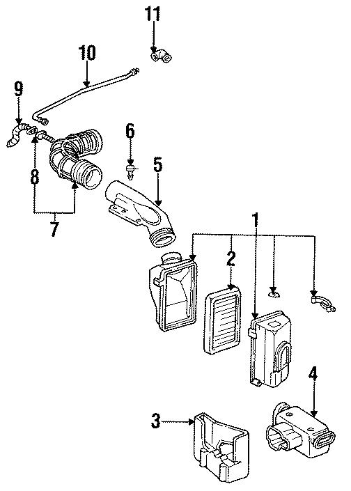 Diagram AIR INTAKE. for your 2020 Chevrolet Spark   