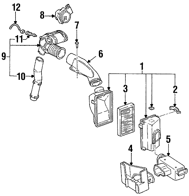 Diagram AIR INTAKE. for your 2020 Chevrolet Spark   