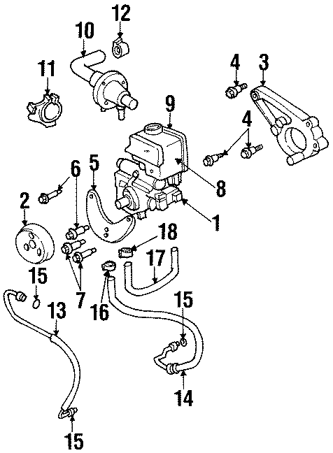 STEERING GEAR & LINKAGE. PUMP & HOSES. Diagram