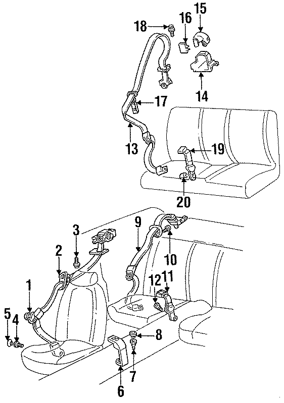 17RESTRAINT SYSTEMS. FRONT SEAT BELTS. REAR SEAT BELTS.https://images.simplepart.com/images/parts/motor/fullsize/FC93400.png