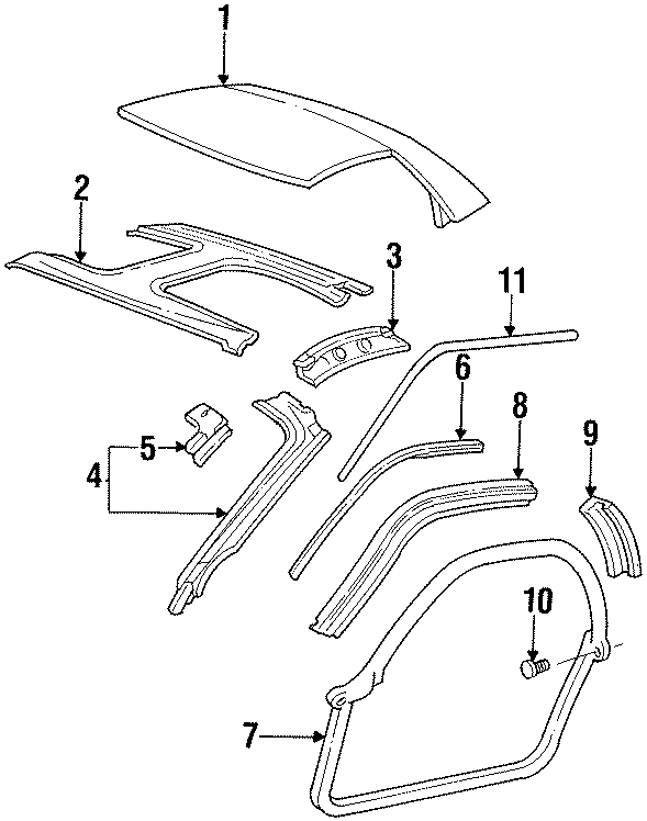 Diagram EXTERIOR TRIM. ROOF & COMPONENTS. for your 2016 Chevrolet Spark   