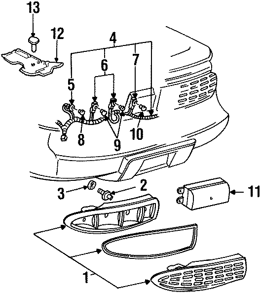 Diagram REAR LAMPS. COMBINATION LAMPS. for your 2006 GMC Sierra 2500 HD 6.6L Duramax V8 DIESEL M/T RWD SLE Standard Cab Pickup 