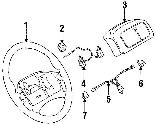 Diagram STEERING WHEEL & TRIM. for your 2019 Chevrolet Silverado   