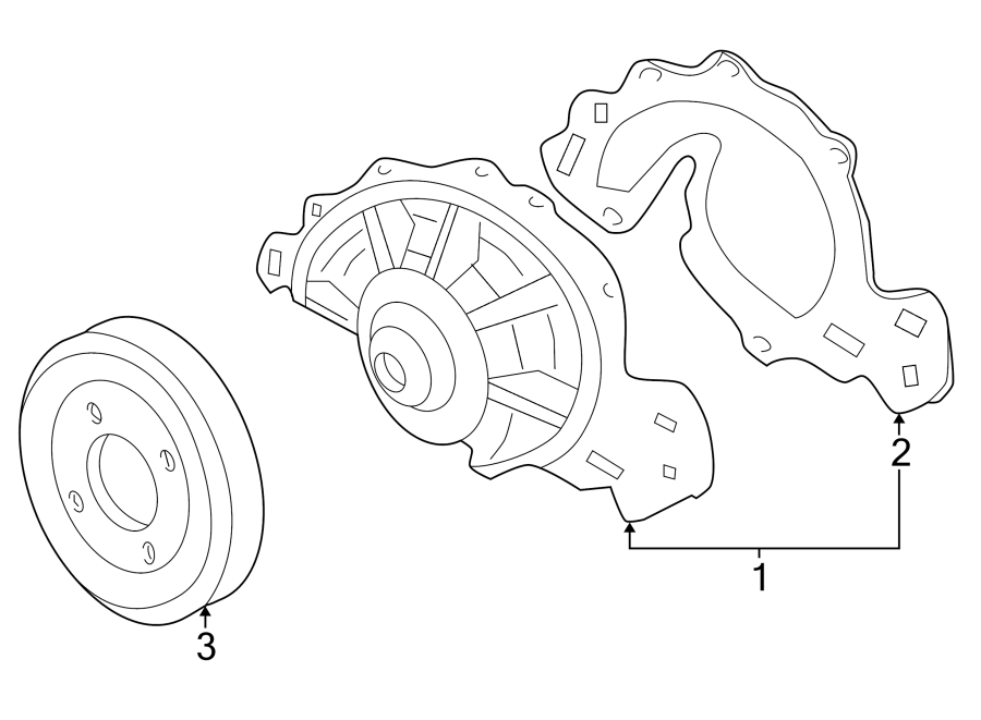 Diagram WATER PUMP. for your 2018 Buick Regal Sportback   