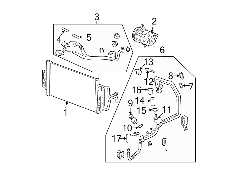 AIR CONDITIONER & HEATER. COMPRESSOR & LINES. CONDENSER. Diagram