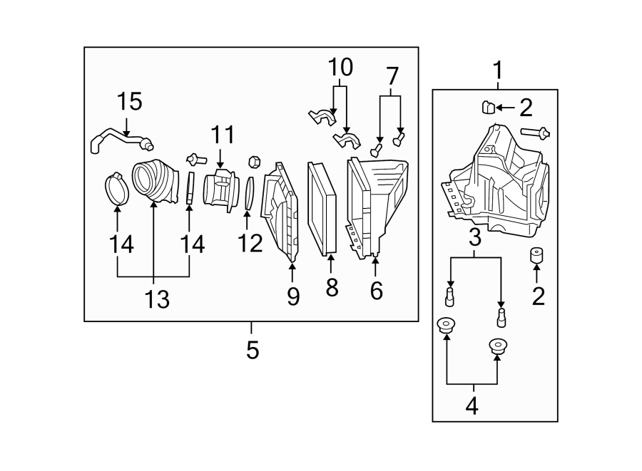 Diagram ENGINE / TRANSAXLE. AIR INTAKE. for your 2018 Chevrolet Spark   