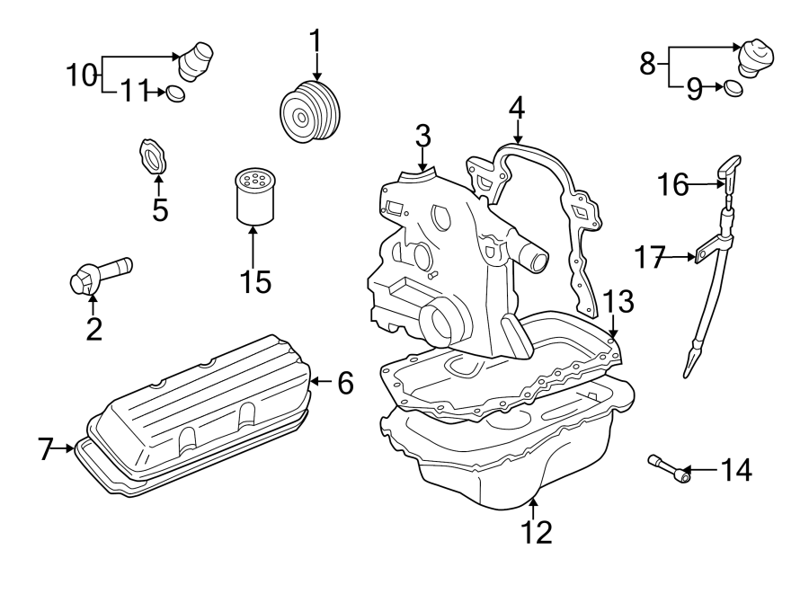 Diagram ENGINE / TRANSAXLE. ENGINE PARTS. for your 2005 Chevrolet Astro Base Extended Passenger Van  