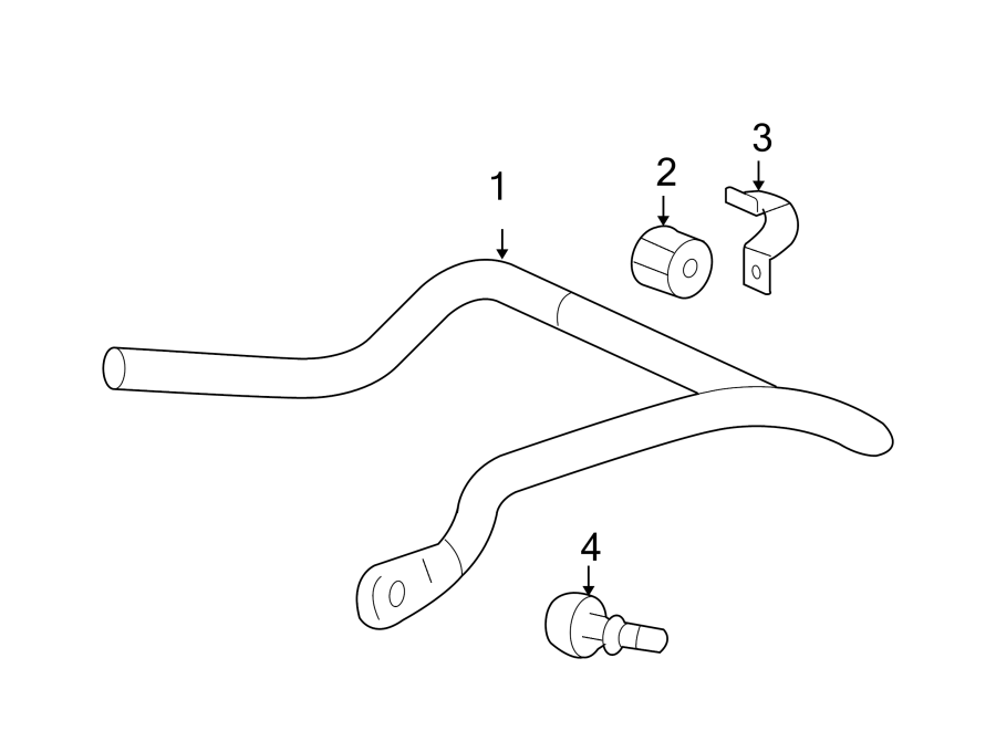 REAR SUSPENSION. STABILIZER BAR & COMPONENTS.