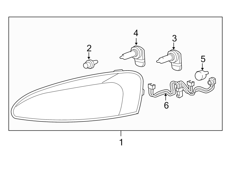 FRONT LAMPS. HEADLAMP COMPONENTS. Diagram