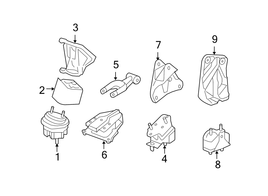 Diagram ENGINE / TRANSAXLE. ENGINE & TRANS MOUNTING. for your 2013 Chevrolet Express 2500   