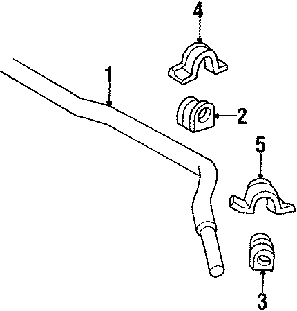 Diagram FRONT SUSPENSION. STABILIZER BAR & COMPONENTS. for your 2002 GMC Sierra 2500 HD  Base Standard Cab Pickup Fleetside 