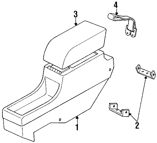 Full size assembly image of CENTER CONSOLE. (1/1)