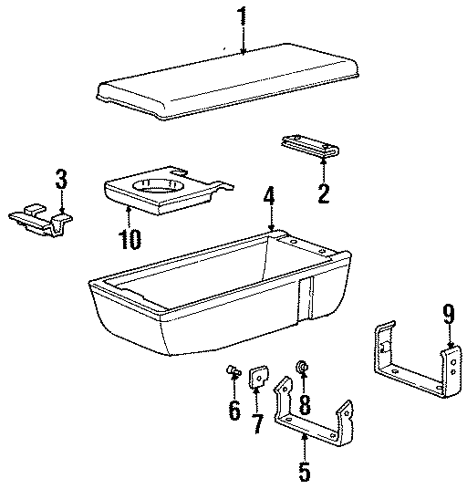 CONSOLE. FRONT ARMREST.