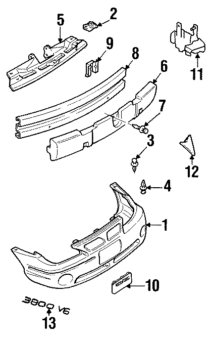 2FRONT BUMPER. BUMPER & COMPONENTS.https://images.simplepart.com/images/parts/motor/fullsize/FD97025.png