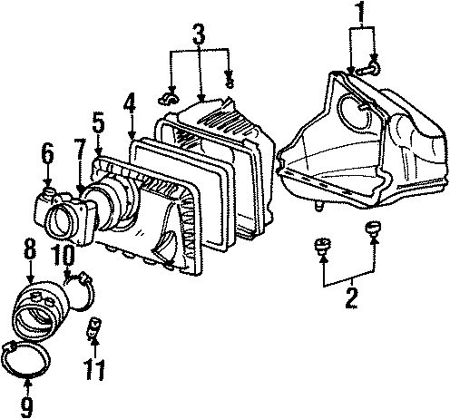 Diagram ENGINE / TRANSAXLE. AIR INTAKE. for your 2017 Chevrolet Spark 1.4L Ecotec M/T LT Hatchback 