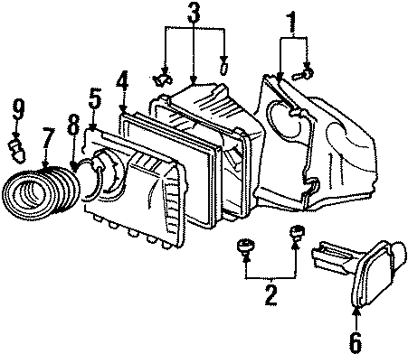 Diagram ENGINE / TRANSAXLE. AIR INTAKE. for your 2022 Chevrolet Spark   