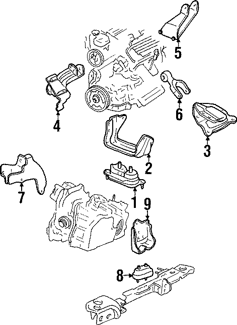 2ENGINE / TRANSAXLE. ENGINE & TRANS MOUNTING.https://images.simplepart.com/images/parts/motor/fullsize/FD97310.png