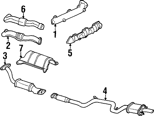 EXHAUST SYSTEM. EXHAUST COMPONENTS.