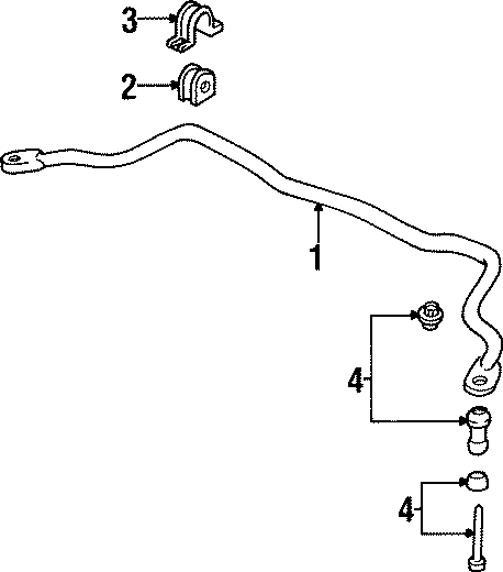 Diagram FRONT SUSPENSION. STABILIZER BAR & COMPONENTS. for your 2002 GMC Sierra 2500 HD 8.1L Vortec V8 M/T RWD SL Standard Cab Pickup Fleetside 