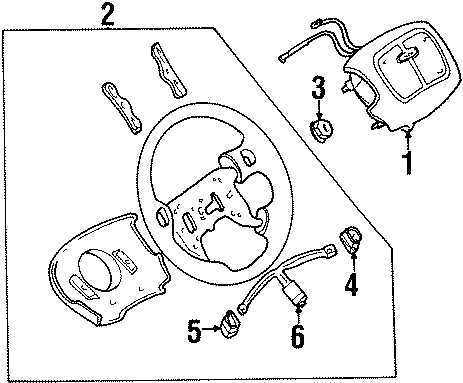 Diagram STEERING WHEEL & TRIM. for your 2024 Chevrolet Silverado   