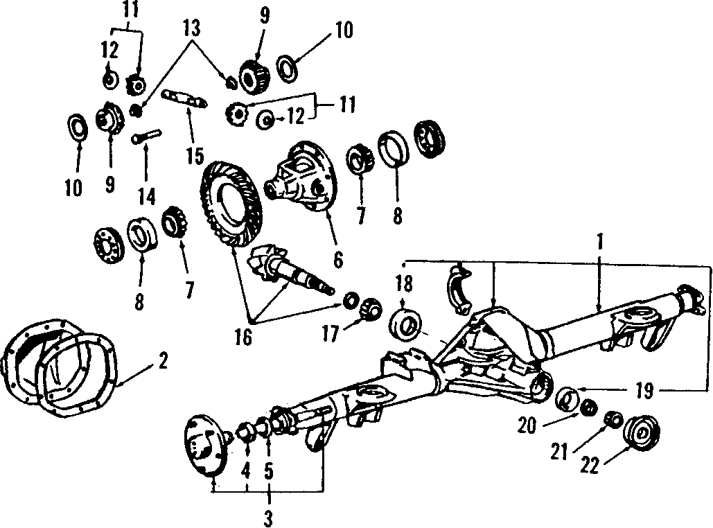 Diagram REAR AXLE. DIFFERENTIAL. PROPELLER SHAFT. for your 2010 Ford F-150 4.6L Triton V8 A/T RWD STX Extended Cab Pickup Fleetside 