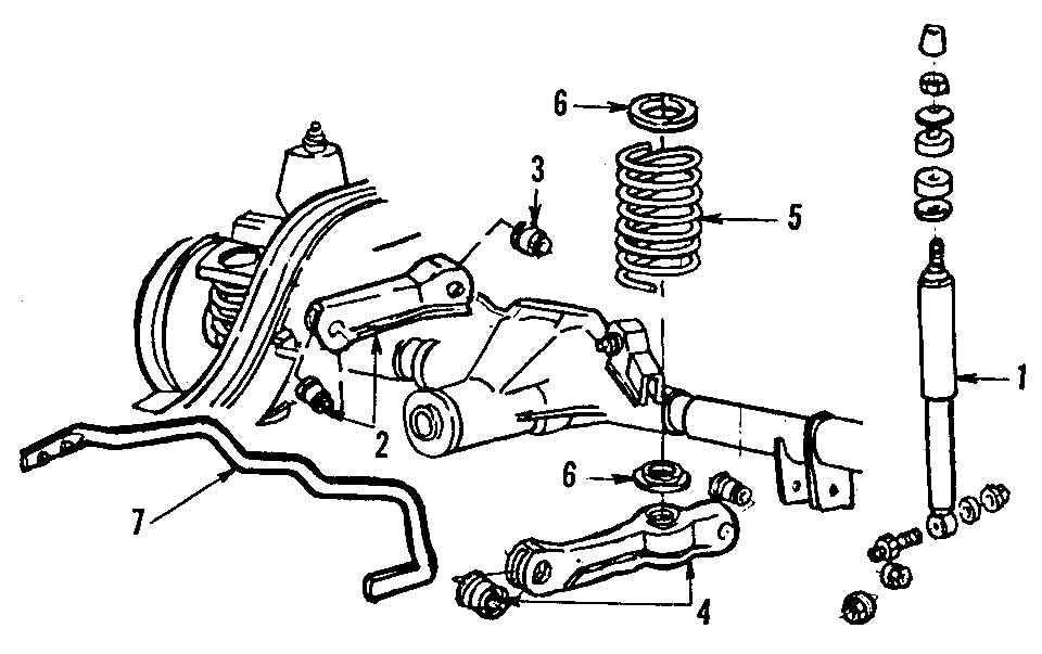 Diagram REAR SUSPENSION. LOWER CONTROL ARM. STABILIZER BAR. SUSPENSION COMPONENTS. UPPER CONTROL ARM. for your 2018 Ford Police Interceptor Sedan   
