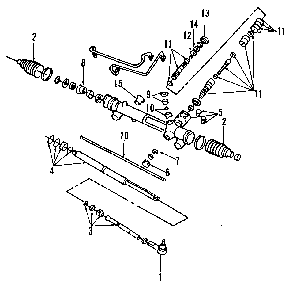 Diagram P/S PUMP & HOSES. STEERING GEAR & LINKAGE. for your 1999 Ford F-150 4.2L Triton V6 A/T RWD Base Extended Cab Pickup Fleetside 