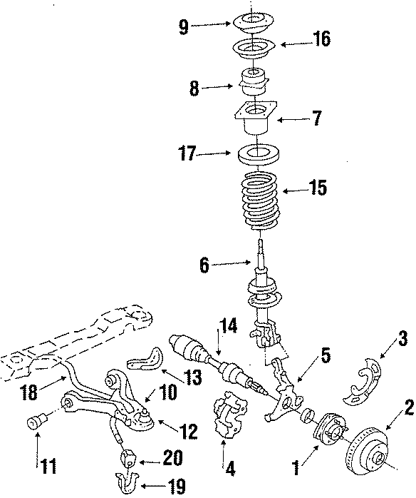 Diagram WHEELS & FRONT SUSPENSION. for your 2016 Chevrolet Camaro   