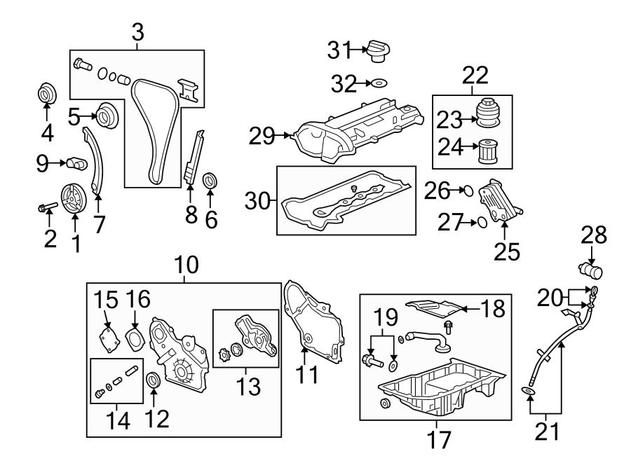 Diagram ENGINE / TRANSAXLE. ENGINE PARTS. for your 2005 Chevrolet Uplander    