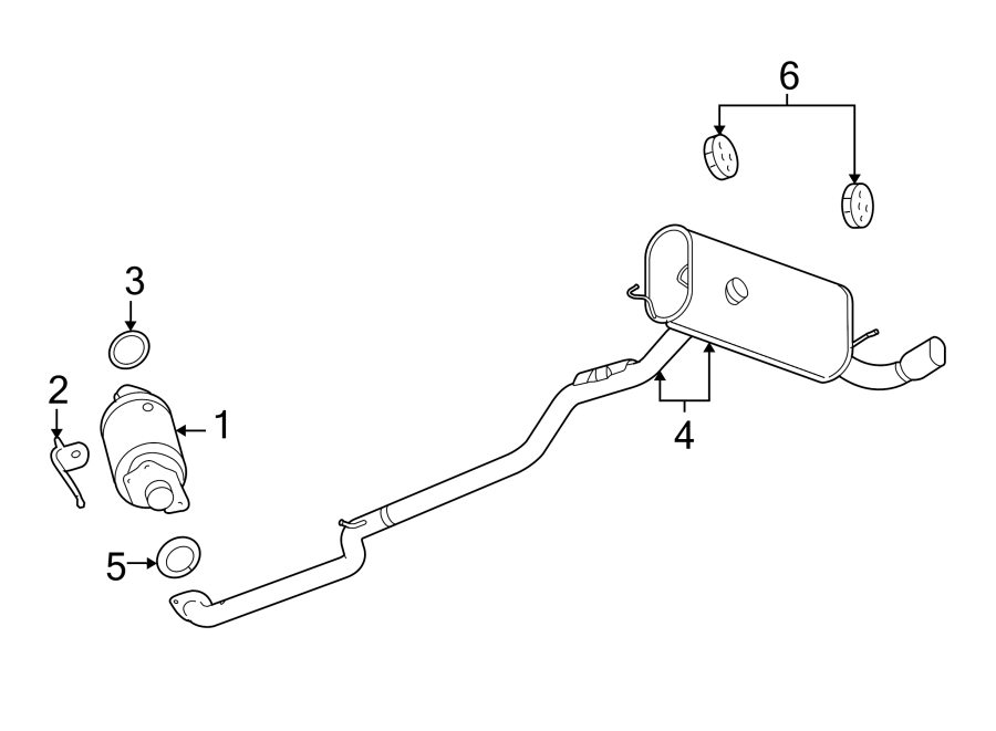 Diagram EXHAUST SYSTEM. EXHAUST COMPONENTS. for your 2018 Chevrolet Equinox 1.5L Ecotec A/T 4WD LT Sport Utility 