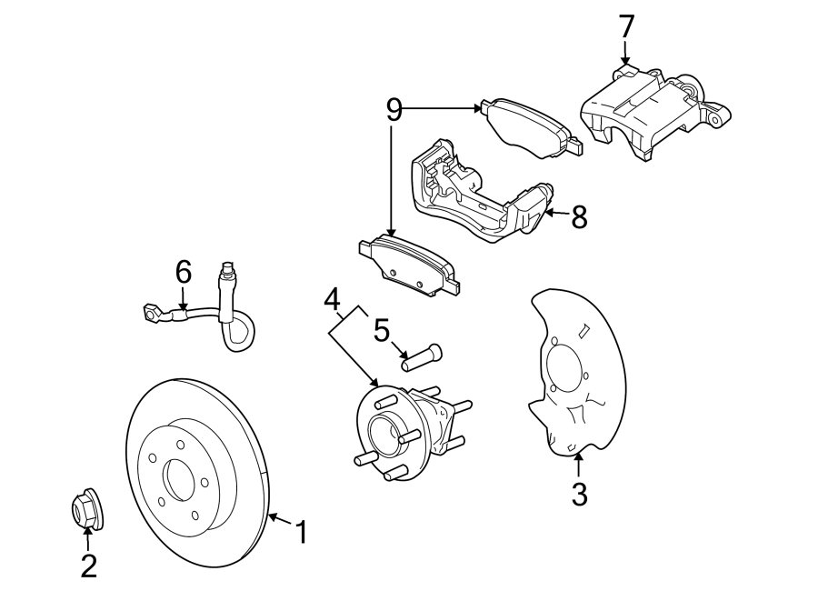 Diagram REAR SUSPENSION. BRAKE COMPONENTS. for your 2006 Chevrolet Avalanche 1500 LT Crew Cab Pickup Fleetside  