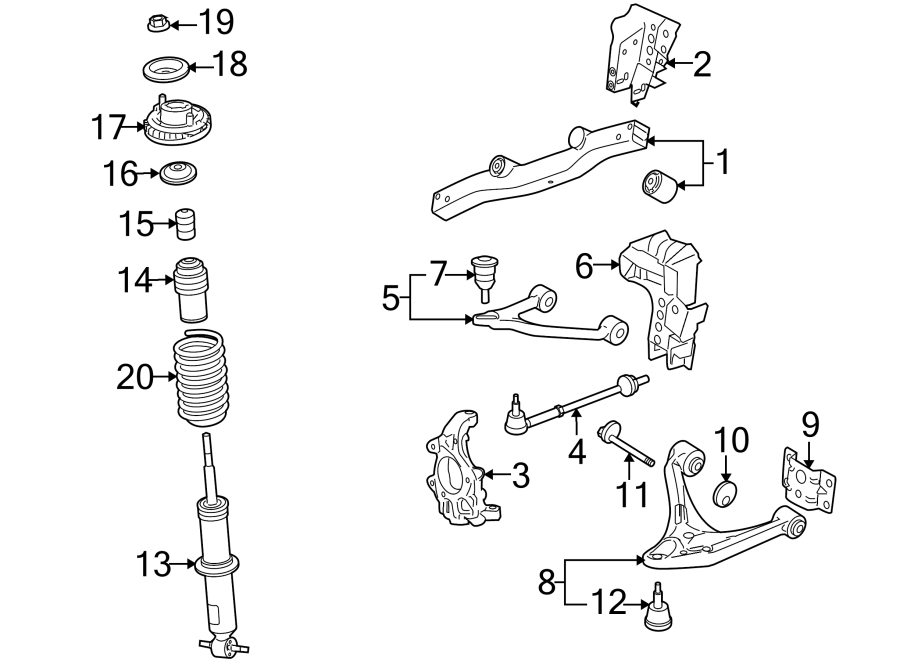 Diagram REAR SUSPENSION. SUSPENSION COMPONENTS. for your 2021 Chevrolet Camaro  SS Coupe 