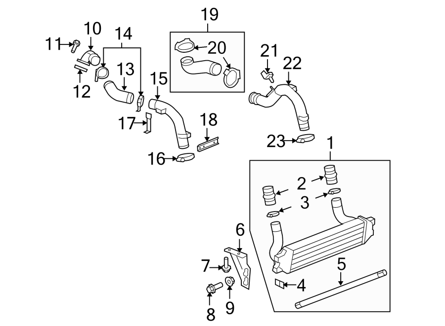 Diagram INTERCOOLER. for your 2018 Chevrolet Spark   