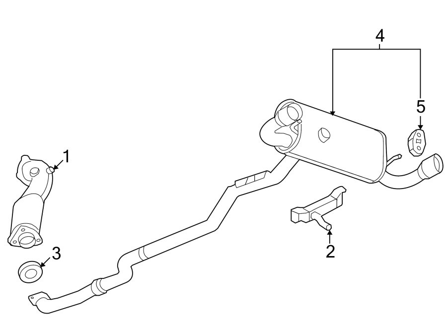 Diagram EXHAUST SYSTEM. EXHAUST COMPONENTS. for your 2018 Chevrolet Equinox  LT Sport Utility 