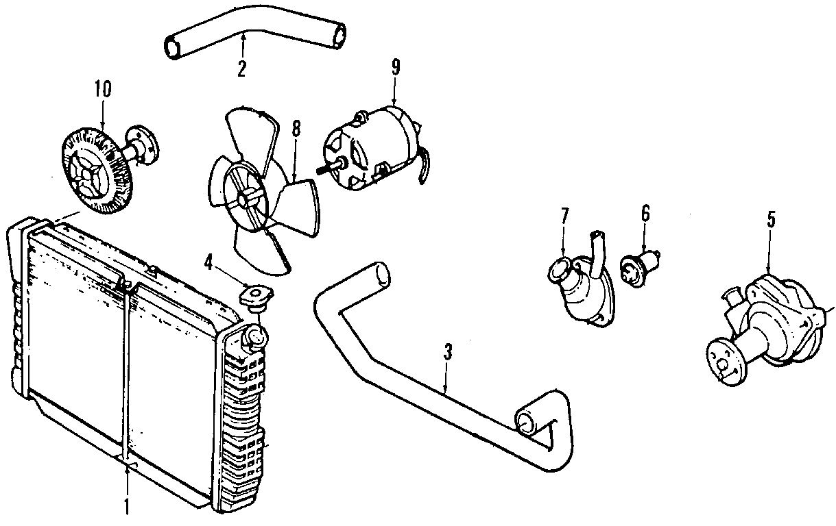 COOLING SYSTEM. COOLING FAN. RADIATOR. WATER PUMP. Diagram