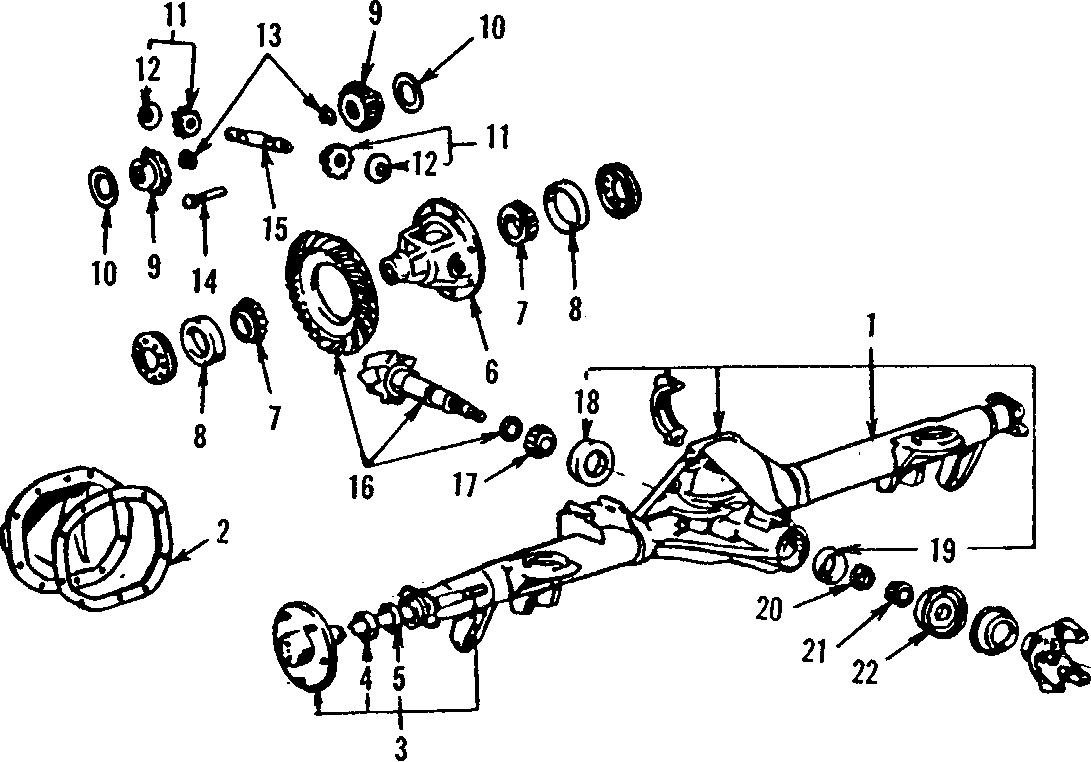 Diagram REAR AXLE. DIFFERENTIAL. PROPELLER SHAFT. for your 2008 Ford F-150  Harley-Davidson Edition Crew Cab Pickup Fleetside 