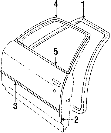 FRONT DOOR. DOOR & COMPONENTS. Diagram