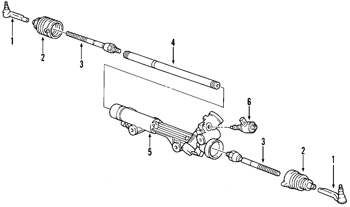 Diagram P/S PUMP & HOSES. STEERING GEAR & LINKAGE. for your 2001 Lincoln Town Car   