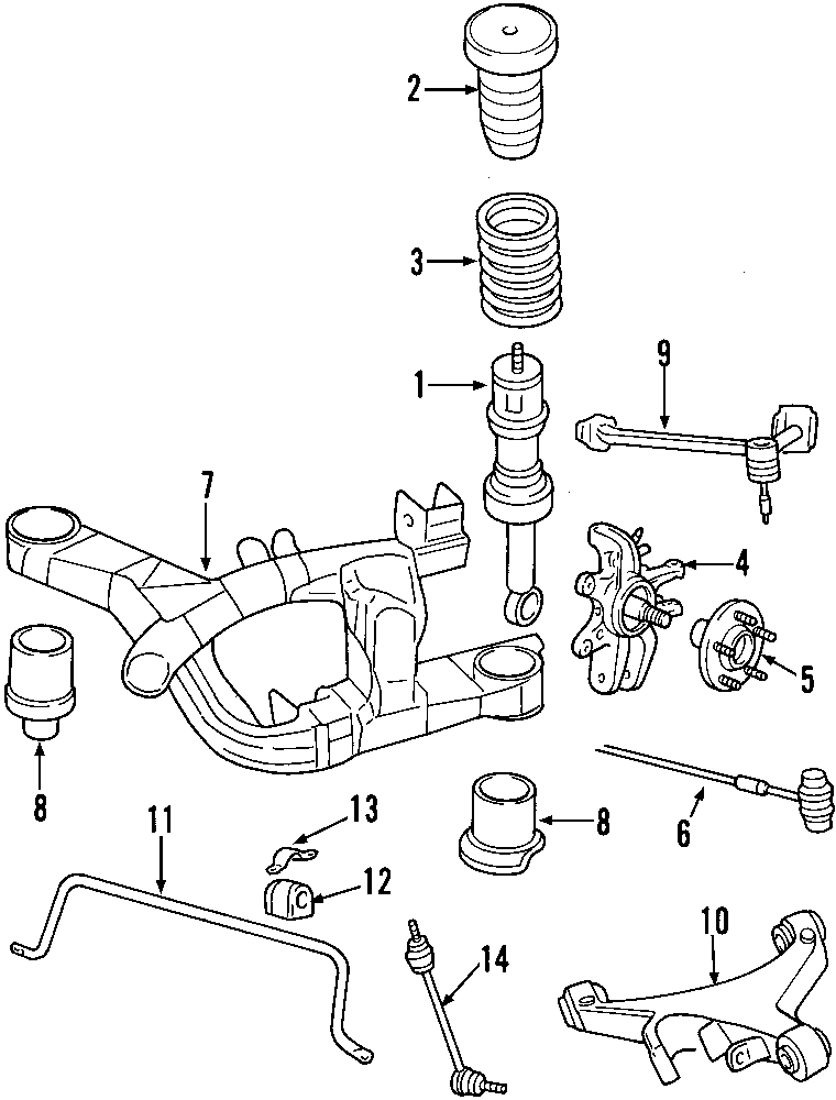 Diagram REAR SUSPENSION. LOWER CONTROL ARM. STABILIZER BAR. SUSPENSION COMPONENTS. UPPER CONTROL ARM. for your 2015 Ford Fusion   