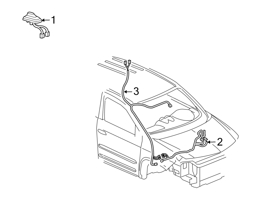 Diagram ANTENNA. for your 2023 Chevrolet Trailblazer ACTIV Sport Utility 1.3L 3 cylinder A/T AWD 