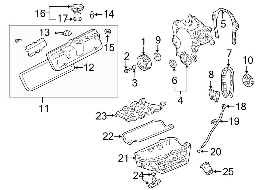 Diagram ENGINE / TRANSAXLE. ENGINE PARTS. for your 2001 Chevrolet Blazer LT Sport Utility 4.3L Vortec V6 M/T 4WD 